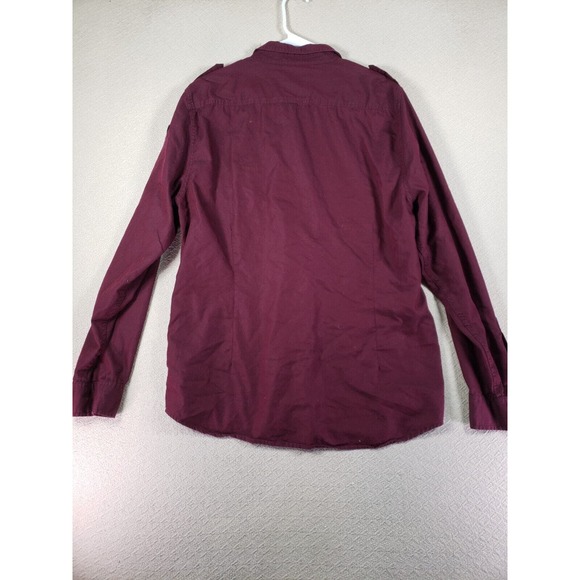 Guess Shirt Mens XL Purple Long Sleeve Button‎ Up Double Pocket Casual Wear - Picture 8 of 9